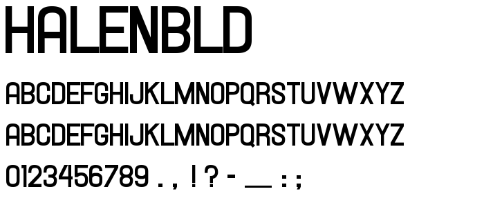 Halenbld font