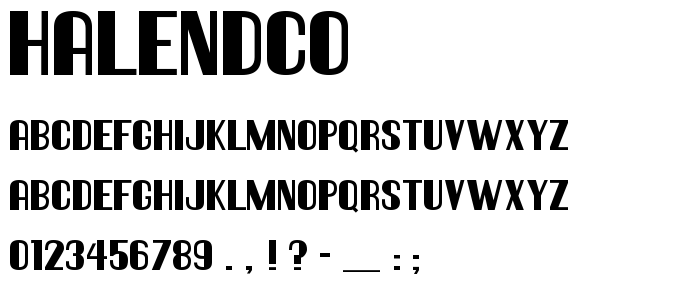 Halendco font
