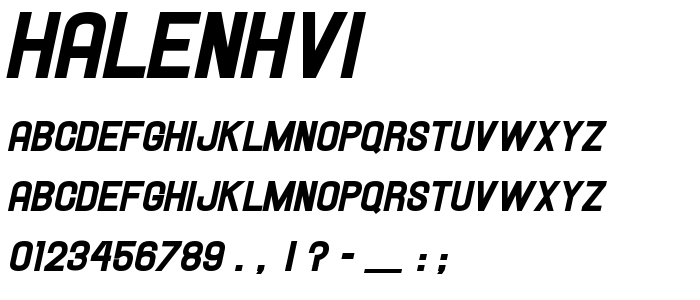 Halenhvi font