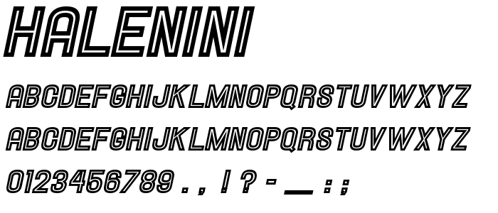 Halenini font