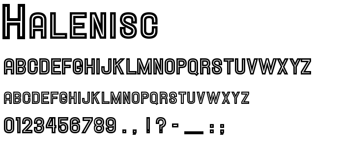 Halenisc font