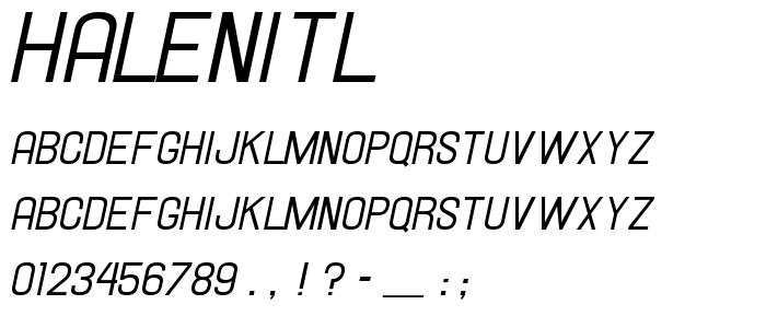 Halenitl font