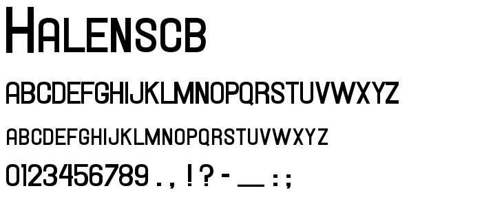 Halenscb font