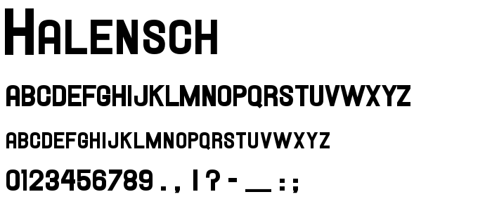 Halensch font