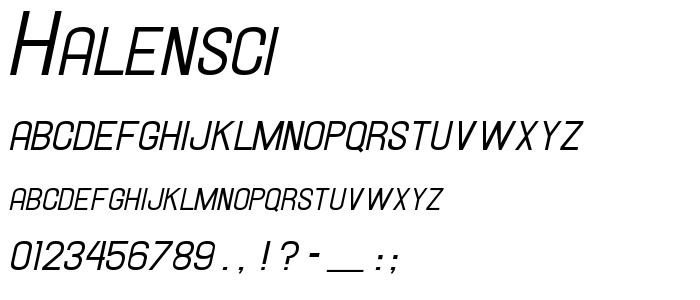 Halensci font