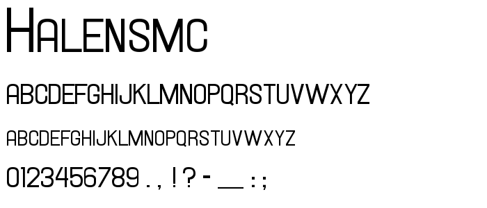 Halensmc font