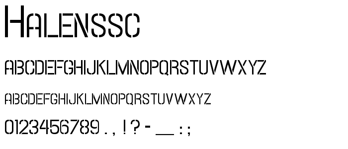 Halenssc font