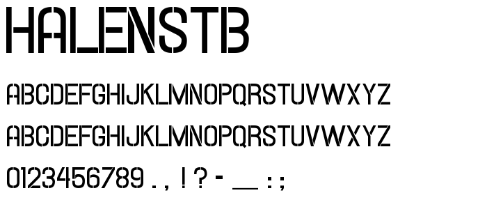 Halenstb font