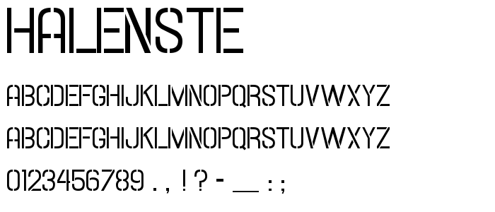 Halenste font