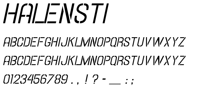 Halensti font