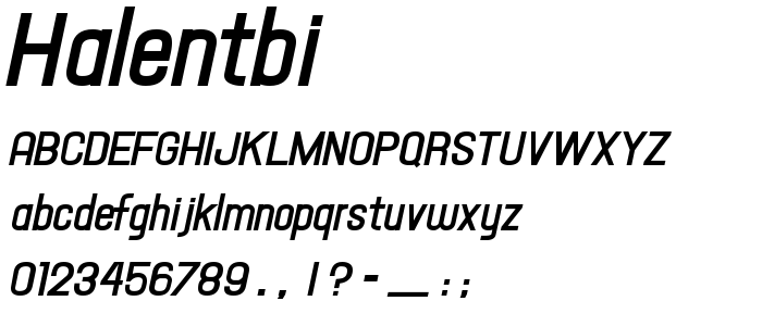 Halentbi font