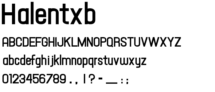 Halentxb font