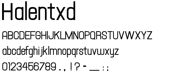 Halentxd font