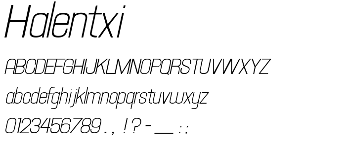 Halentxi font