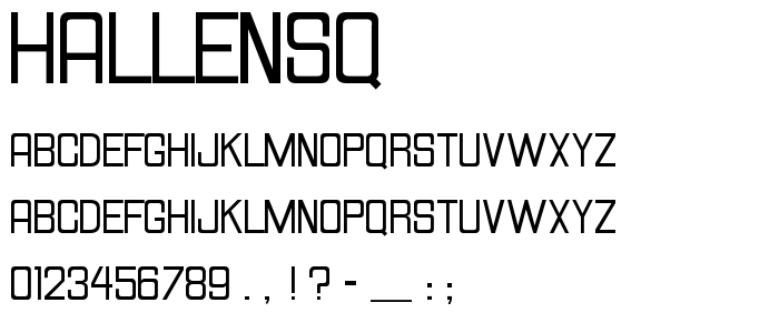 Hallensq font