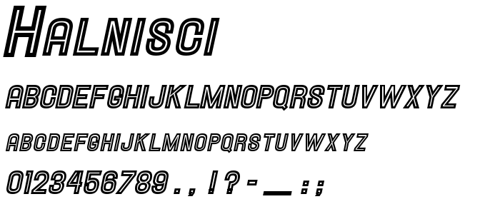 Halnisci font