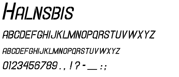 Halnsbis font