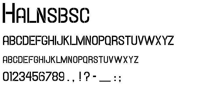 Halnsbsc font