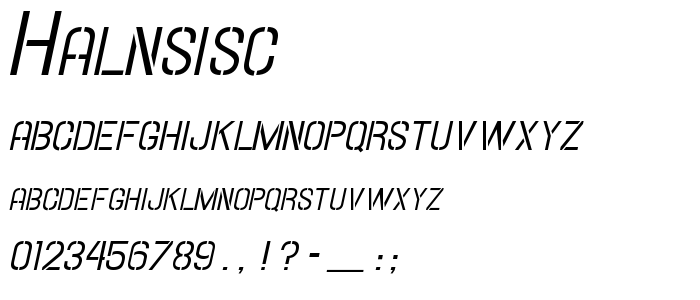 Halnsisc font