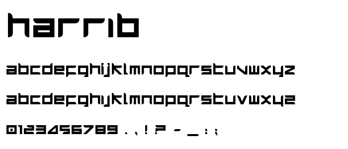 Harrib font