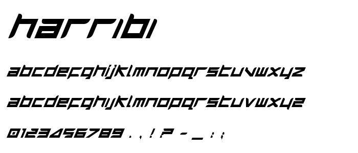 Harribi font