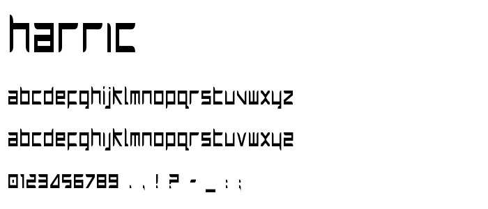 Harric font