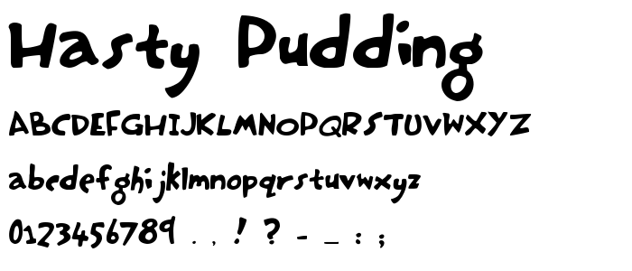 Hasty_Pudding font