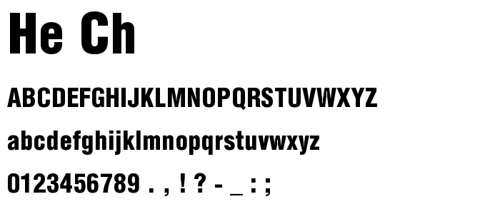 He_Ch font