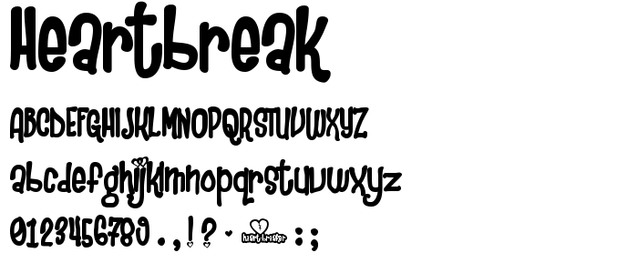 Heartbreak font