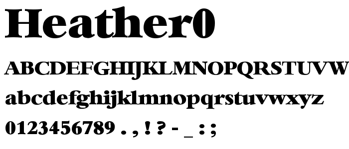 Heather0 font