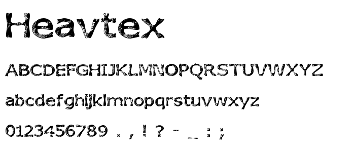 Heavtex font