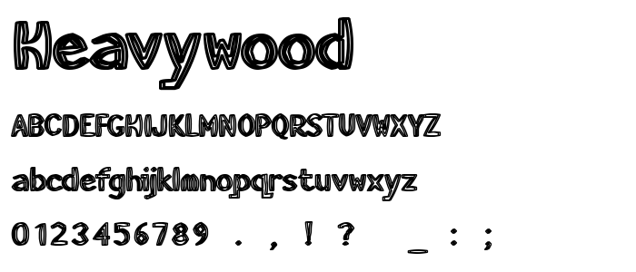 Heavywood font