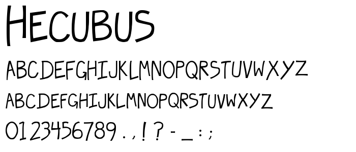 Hecubus font