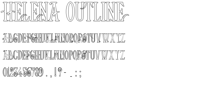 Helena_Outline font