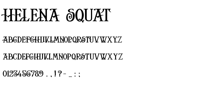 Helena_Squat font