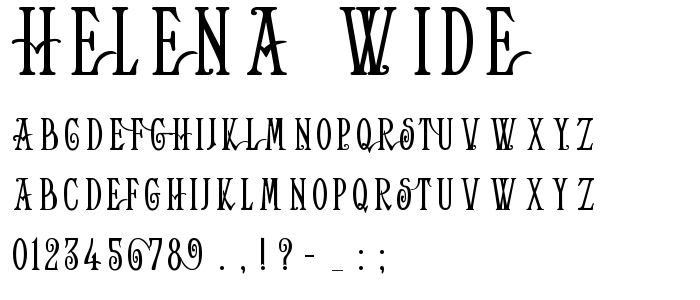 Helena_Wide font