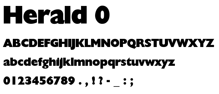 Herald_0 font
