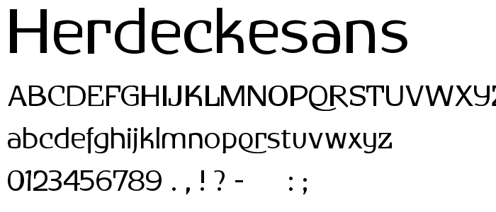 Herdeckesans font