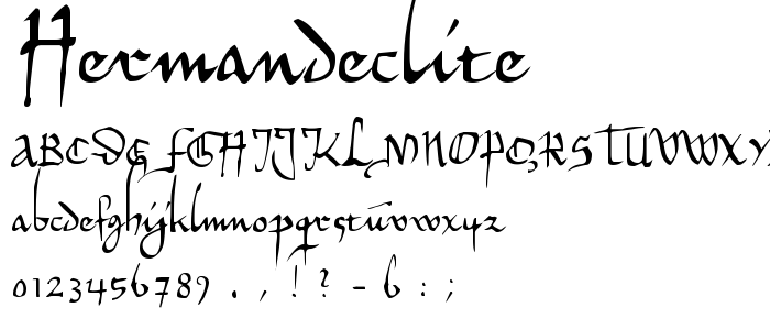 Hermandeclite font