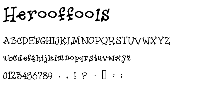 Herooffools font