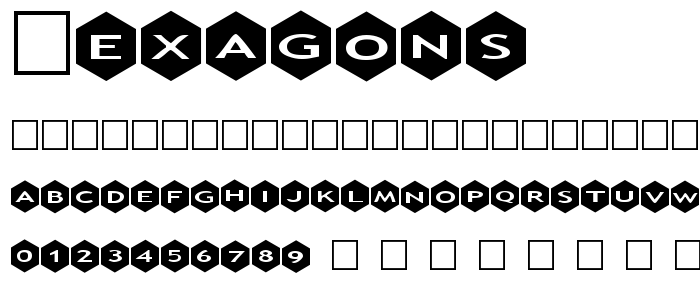 Hexagons font