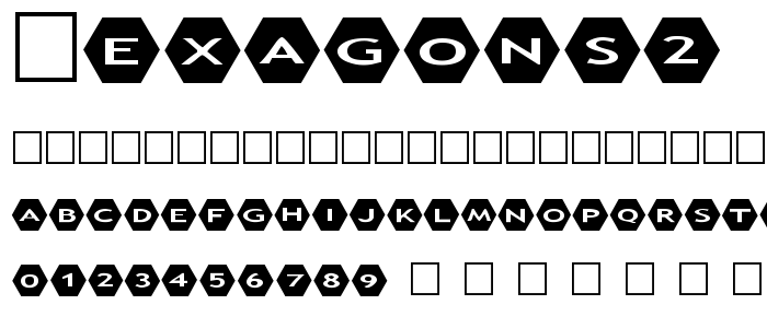 Hexagons2 font