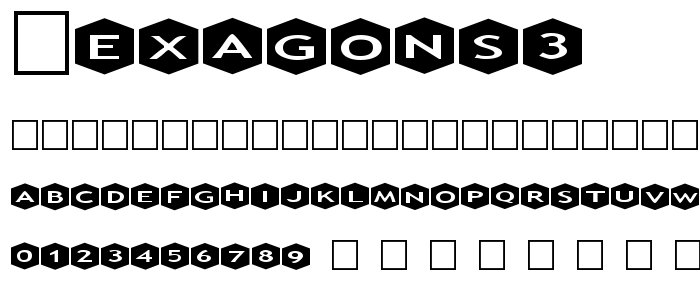 Hexagons3 font
