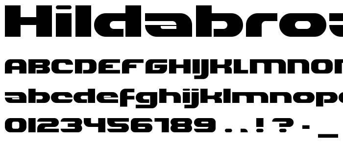 Hildabroad font