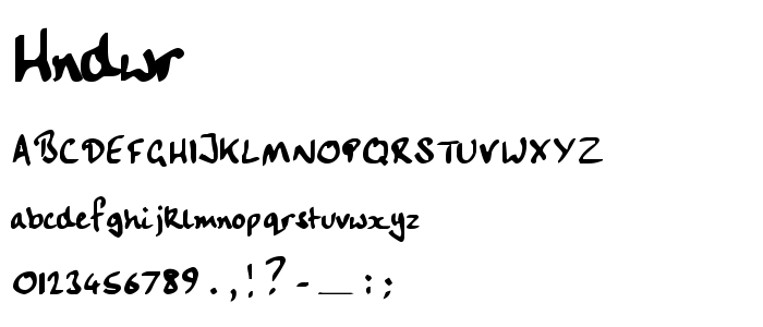 Hndwr font