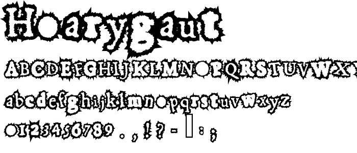 Hoarygaut font