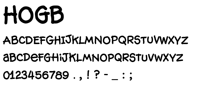 Hogb font