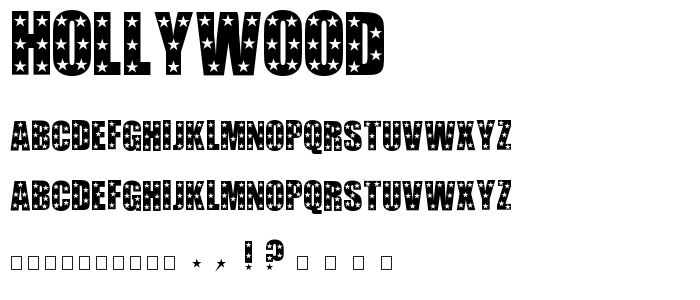 Hollywood font