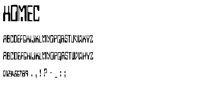 Homec font