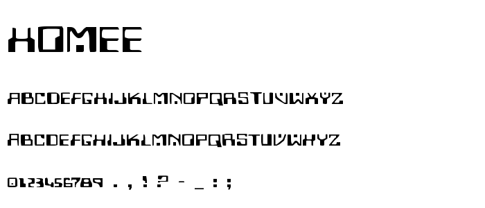 Homee font